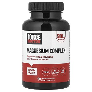 Complexo de Magnésio 500 mg 90 Cápsulas Vegetais - Force Factor