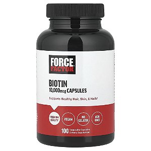 Biotina 10000 mcg 100 Cápsulas Vegetais - Force Factor