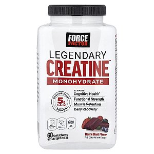 Legendary Creatina Monoidratada Frutos Silvestres 60 Cápsulas Mastigáveis - Force Factor