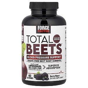 Gomas Total Beets Pressão Sanguínea Fruto Silvestre 60 Gomas - Force Factor