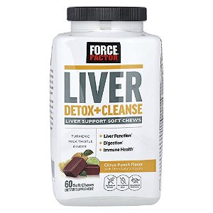 Detox e Limpeza do Fígado Ponche Cítrico 60 Cápsulas Mastigáveis - Force Factor