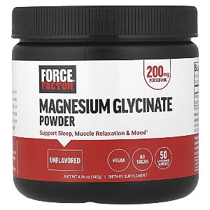 Glicinato de Magnésio em Pó Sem Sabor 140 g - Force Factor