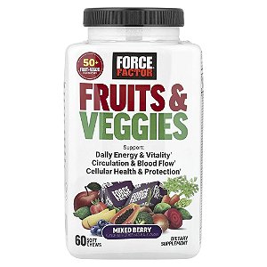 Frutas e Vegetais Superfoods Frutos Silvestres 60 Cápsulas Mastigáveis - Force Factor