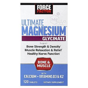 Ultimate Glicinato de Magnésio 120 Comprimidos - Force Factor