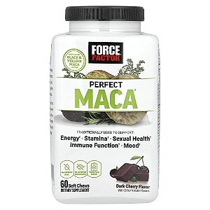Perfect Maca Cereja Amarga 60 Cápsulas Mastigáveis - Force Factor