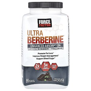 Ultra Berberine Chocolate e Menta 60 Cápsulas Mastigáveis - Force Factor