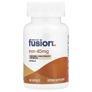 Suplemento de Ferro 45 mg com Vitamina C 60 Cápsulas - Bariatric Fusion