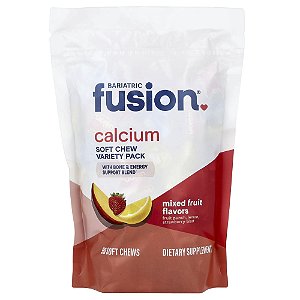 Citrato de Cálcio Soft Chew Mix de Frutas Variety Pack 90 Mastigáveis - Bariatric Fusion