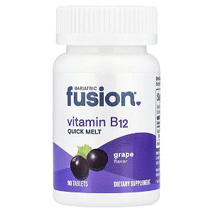 Vitamina B12 Sublingual Quick Melt Sabor Uva 90 Comprimidos - Bariatric Fusion