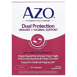 AZO - Suplemento de Prebiótico e Probiótico Dual Protection 30 Cápsulas