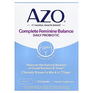 AZO - Probiótico Diário Feminino Complete Feminine Balance 30 Cápsulas