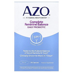 AZO - Probiótico Diário Feminino Complete Feminine Balance 60 Cápsulas