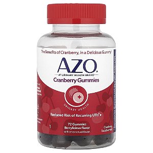 AZO - Suplemento em Gomas de Cranberry Frutas Silvestres 72 Gomas