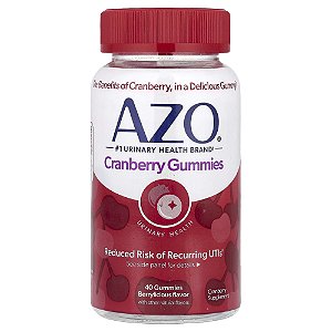 AZO - Suplemento em Gomas de Cranberry Frutas Silvestres 40 Gomas