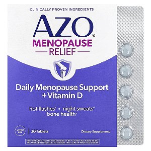AZO - Suplemento para Alívio da Menopausa Menopause Relief 30 Comprimidos