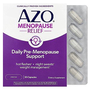 AZO - Suplemento para Alívio da Menopausa Menopause Relief 30 Cápsulas