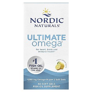 Nordic Naturals - Suplemento de Ômega-3 Ultimate Omega Sabor Limão 60 Softgels