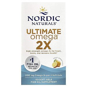 Nordic Naturals - Suplemento de Ômega-3 Concentrado Ultimate Omega 2X Limão 2150 mg 60 Softgels