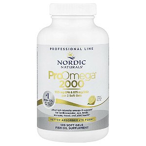 Nordic Naturals - Suplemento de Ômega-3 Profissional ProOmega 2000 Limão 120 Softgels
