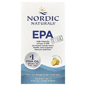 Nordic Naturals - Suplemento de Ômega-3 Concentrado em EPA Xtra Sabor Limão 60 Softgels
