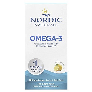 Nordic Naturals - Suplemento de Ômega-3 Sabor Limão 120 Softgels
