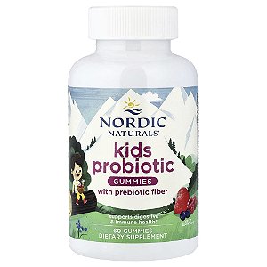 Nordic Naturals - Suplemento Probiótico Infantil em Gomas Frutos Silvestres 60 Gomas