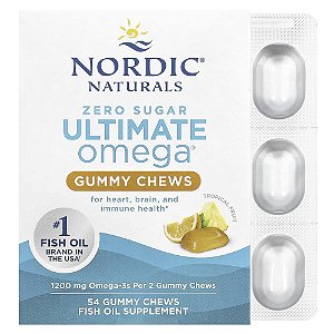 Nordic Naturals - Suplemento de Ômega-3 em Gomas Ultimate Omega Frutas Tropicais 54 Gomas