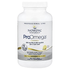 Nordic Naturals - Suplemento de Ômega-3 Profissional ProOmega Limão 180 Softgels