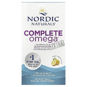 Nordic Naturals - Suplemento de Ômega 3-6-9 Concentrado Complete Omega Xtra Limão 60 Softgels