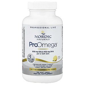 Nordic Naturals - Suplemento de Ômega-3 Profissional ProOmega Limão 120 Softgels