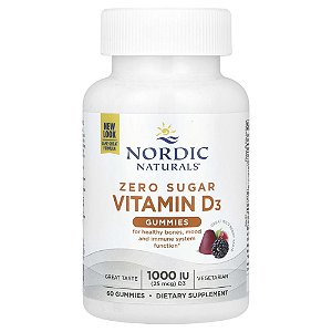 Nordic Naturals - Suplemento de Vitamina D3 1000 UI Sport Frutos Silvestres 60 Gomas