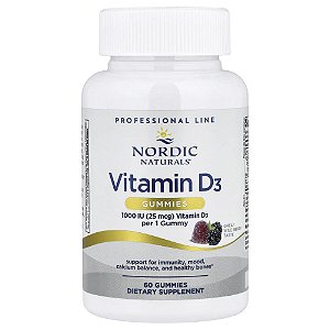 Nordic Naturals - Suplemento de Vitamina D3 1000 UI Frutos Silvestres 60 Gomas