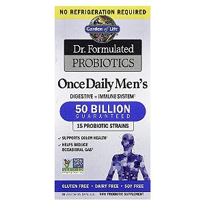 Garden of Life - Probiótico Masculino Dr. Formulated Once Daily Men's 50 Bilhões 30 Cápsulas