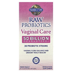 Garden of Life - Probiótico para Saúde Vaginal RAW Probiotics Vaginal Care 30 Cápsulas