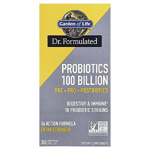 Garden of Life - Probiótico Diário Dr. Formulated Once Daily 30 Cápsulas