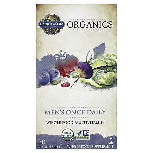 Garden of Life - Multivitamínico Masculino Diário mykind Organics Men's Once Daily 30 Comprimidos