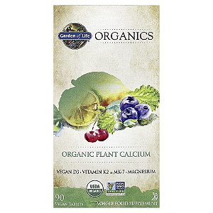 Garden of Life - Suplemento de Cálcio Vegetal Orgânico mykind Organics Plant Calcium 90 Comprimidos