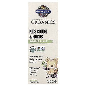 Garden of Life - Xarope para Tosse e Muco Infantil com Sabugueiro Zinco e Vitamina C mykind Organics 116 ml