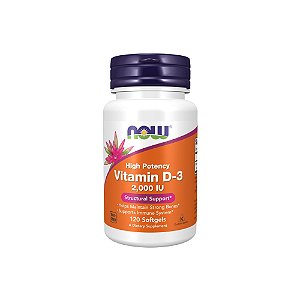Vitamina D-3 2,000 Ui 120 Softgels - Now Foods