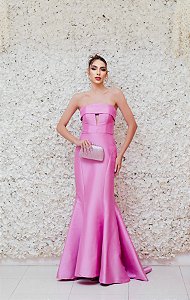 VESTIDO ROSA CHICLETE SEREIA TOMARA QUE CAIA