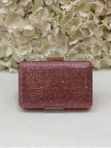 BOLSA MINU ROSA CHA QUADRADA FINA