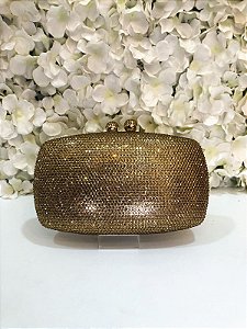 BOLSA MINU DOURADA RETANGULO BOLEADA