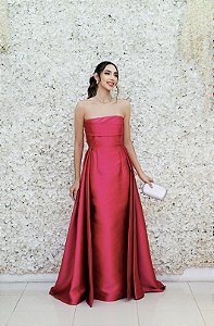 VESTIDO SOLACE LONDON TOMARA QUE CAIA PRINCESA EM ZIBELINE MAGENTA