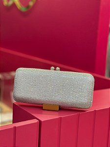 BOLSA PRATA CARTEIRA STRASS
