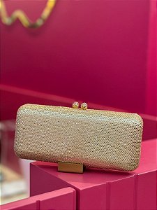BOLSA STRASS CARTEIRA CHAMPANHA