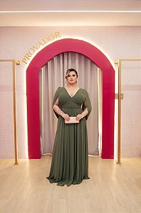 VESTIDO VERDE OLIVA MUSGO TRANÇA PS