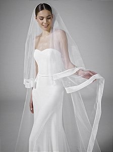 VÉU CAPELINA BARRA LARGA PRONOVIAS