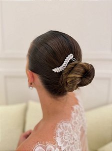 GRINALDA PENTE EM ZIRCÔNIA ONDULADA