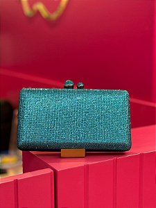 BOLSA MINU RETANGULO AZUL TURQUESA
