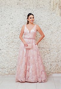 VESTIDO ROSA CLARO ESTAMPADO PRINCESA
